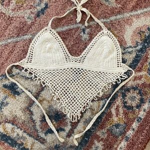 Handmade crochet festival bikini crop top